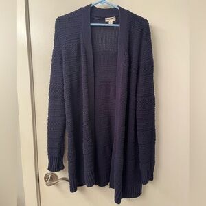 Style & Co. Deep Blue Textured Cardigan